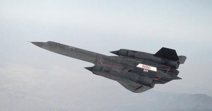 Máy bay SR-71 Blackbird trong chuyến bay thử nghiệm, tháng 9/1992. (Ảnh: NASA)