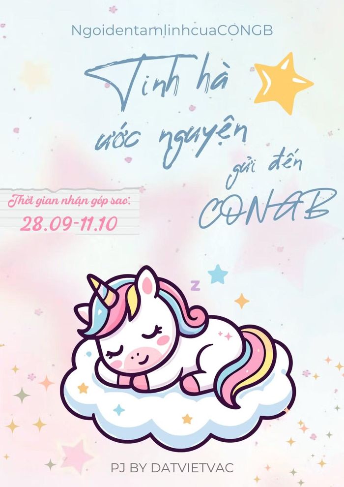  Fanbase của CONGB đại diện nhận sao từ các fan ở xa. Nguồn: @ngoidentamlinhcuaCONGB 