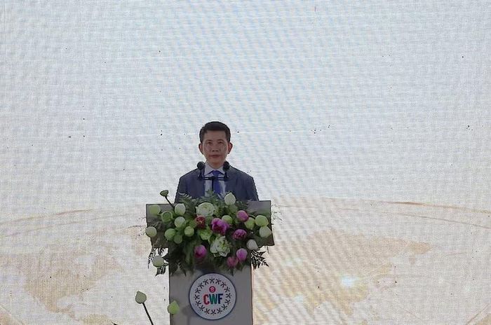 Ông Phạm Tuấn Long, Giám đốc Sở Văn hóa, Thể thao và Du lịch thành phố Hà Nội phát biểu tại sự kiện