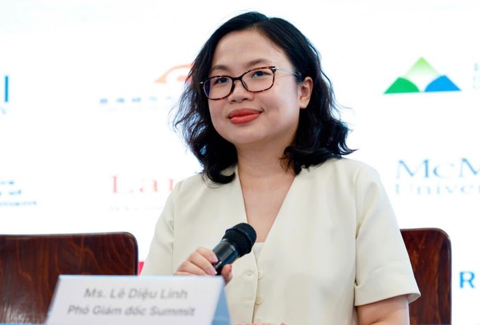  Bà Lê Diệu Linh cho biết thị trường du học hiện nay có tính đa cực. Ảnh: Tú Linh. 