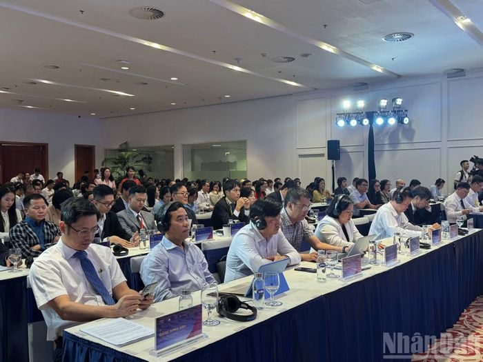 Diễn đàn nhằm nhằm tăng cường kết nối giữa Nhà nước, doanh nghiệp, viện nghiên cứu và trường đại học trong nghiên cứu, ứng dụng và thương mại hóa công nghệ. Ảnh: Hà Linh