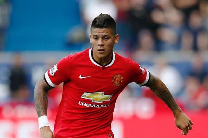 Marcos Rojo khi còn khoác áo MU. Ảnh: Getty
