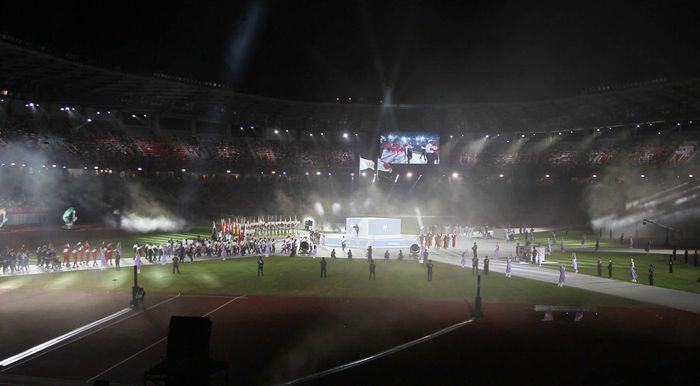  Quang cảnh lễ bế mạc ASIAD 20. Ảnh: BÙI LƯỢNG