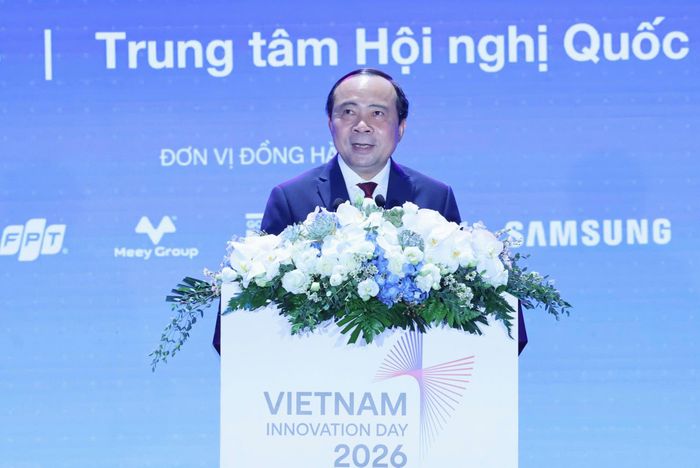  Bộ trưởng Bộ KH-CN Vũ Hải Quân phát biểu khai mạc sự kiện. Ảnh: QUANG PHÚC 