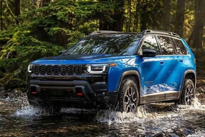 Jeep đã chính thức ra mắt biến thể Cherokee Trailhawk 2027 với thiết kế tập trung vào khả năng vận hành địa hình. Mẫu crossover này sở hữu ngoại thất phân biệt nhờ cản trước vát xéo hơn để tăng góc tới, điểm nhấn sơn đen bóng.