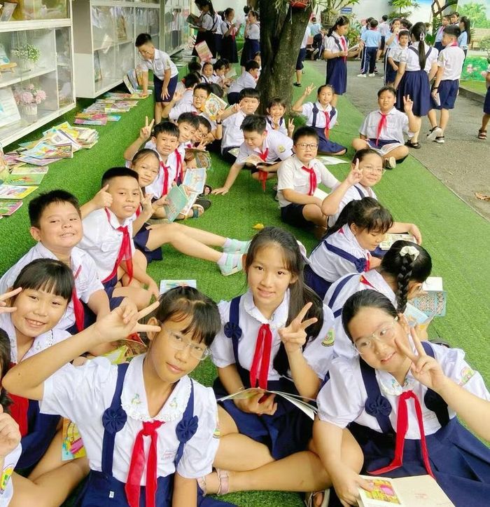 Trường Tiểu học Lương Thế Vinh (phường Thông Tây Hội) xây dựng nhiều không gian đọc sách cho học sinh.