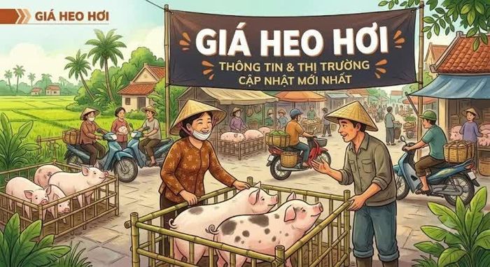 Giá heo hơi hôm nay 4/10, đà giảm giá tiếp tục bao trùm thị trường heo hơi cả nước trong tuần vừa qua, dao động trong khoảng 54.000 - 56.000 đồng/kg. (Ảnh do AI tạo)