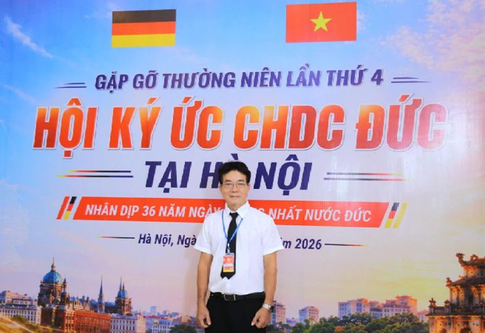 Ông Nguyễn Sơn Minh, Chủ tịch Hội Ký ức Cộng hoà Dân chủ Đức chia sẻ kỳ vọng về buổi gặp gỡ thường niên lần thứ 4. (Ảnh: Yến Vi)