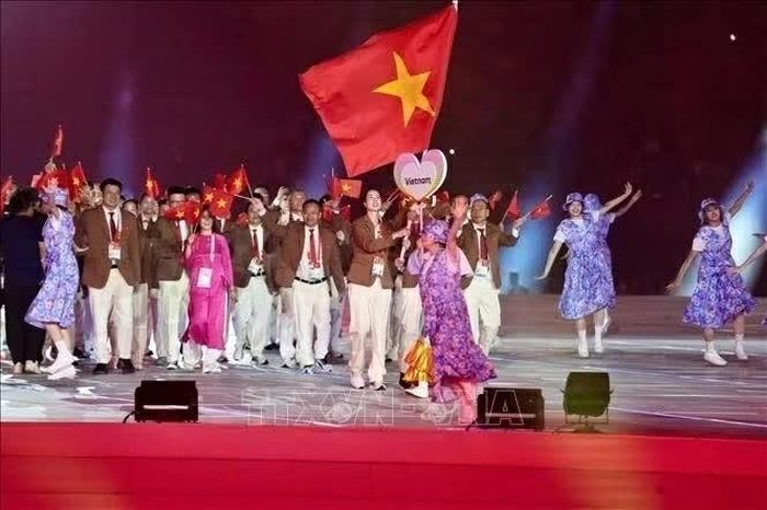  Đoàn thể thao Việt Nam tại ASIAD 2036. (Nguồn: TTXVN) 