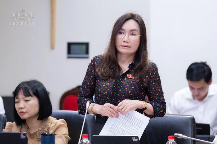  Đại biểu Phạm Thu Xanh phát biểu. Ảnh: QH 