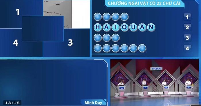 Minh Duy là người giải đáp nhanh ẩn số chướng ngại vật.