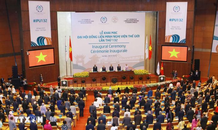 Việt Nam đăng cai tổ chức thành công Đại hội đồng IPU lần thứ 132 tại Hà Nội (tháng 3/2015). (Ảnh: TTXVN)