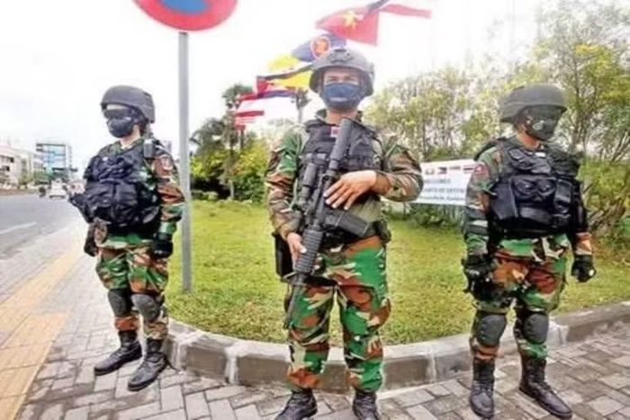 Lực lượng an ninh được triển khai tại thủ đô Phnom Penh. (Ảnh minh hoạ: Nguồn Phnompenhpost.com)