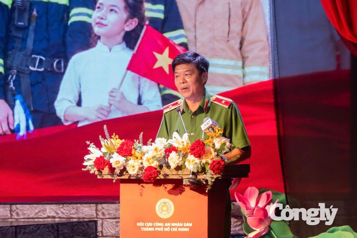 Thiếu tướng Nguyễn Thanh Hưởng - Phó Giám đốc Công an TP.HCM phát biểu tại chương trình.