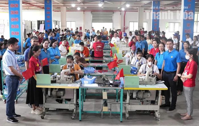 Các đội thi tham gia phần thi thực hành.