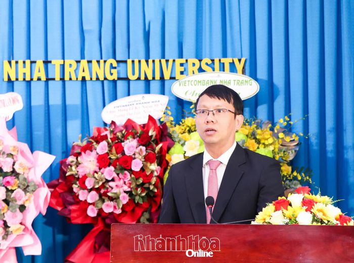 Đồng chí Nguyễn Thanh Hà phát biểu tại buổi lễ.