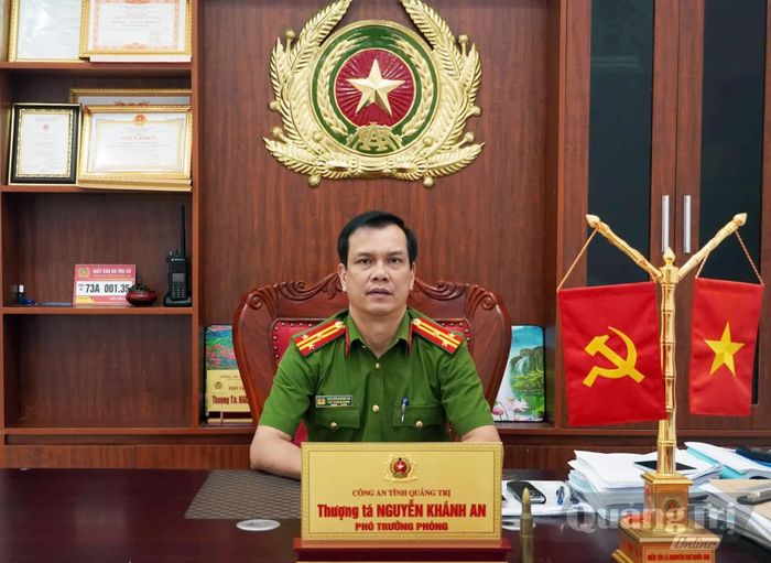 Thượng tá Nguyễn Khánh An, Phó trưởng Phòng Cảnh sát Phòng cháy chữa cháy và cứu nạn cứu hộ, Công an tỉnh - Ảnh: L.Chi