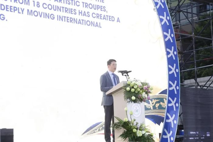 Giám đốc Sở Văn hóa, Thể thao và Du lịch Hà Nội Phạm Tuấn Long phát biểu khai mạc sự kiện