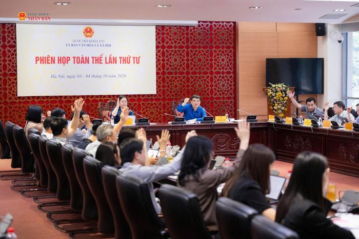 Các đại biểu biểu quyết thông qua Báo cáo thẩm tra của Ủy ban