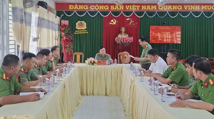 Cơ quan UBKT Đảng ủy Công an tỉnh Vĩnh Long tiến hành kiểm tra, giám sát tại các Đảng bộ Công an cấp xã.