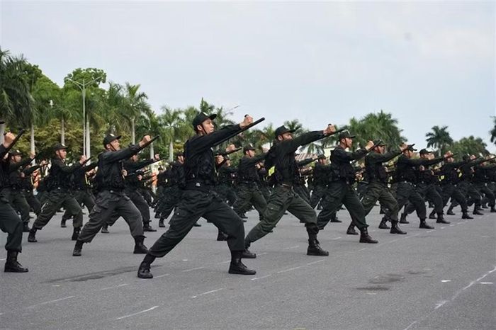 Lực lượng Cảnh sát cơ động, Bộ Công an biểu diễn võ thuật tại một hội thi quân sự, võ thuật.