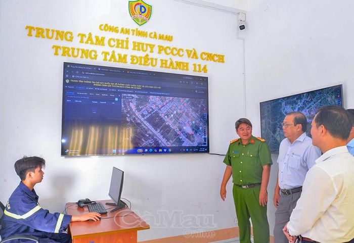 Trung tâm Chỉ huy PCCC và CNCH, Trung tâm điều hành 114 tại trụ sở Phòng Cảnh sát PCCC và CNCH, Công an tỉnh Cà Mau.