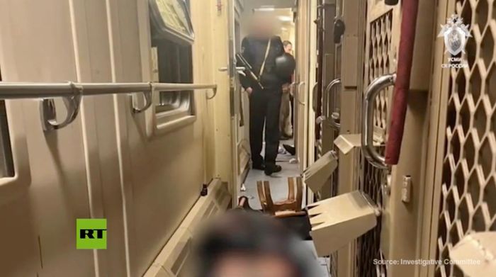 Hình ảnh hiện trường vụ việc trên chuyến tàu Vladikavkaz - Adler được công bố. (Nguồn: Ủy ban Điều tra Nga)