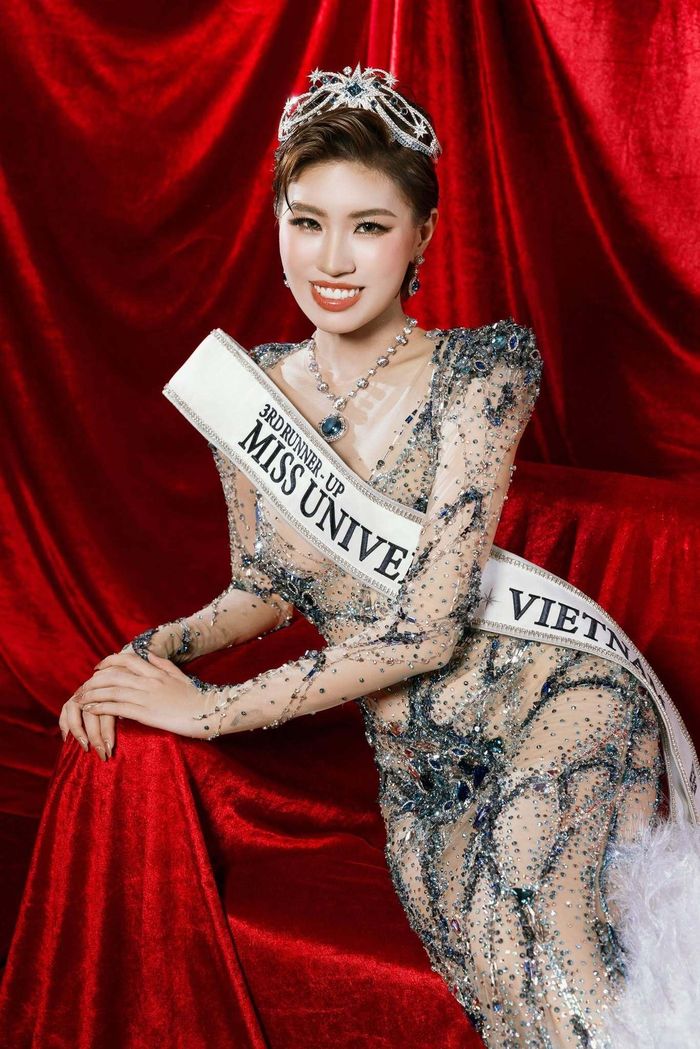Pháo giành danh hiệu Á hậu 3 Miss Universe Vietnam 2026 trong đêm chung kết tối 2/10 tại Hải Phòng.