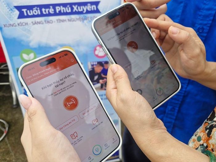 Hướng dẫn cài đặt ứng dụng "Báo cháy 114" cho người dân. Ảnh: PV
