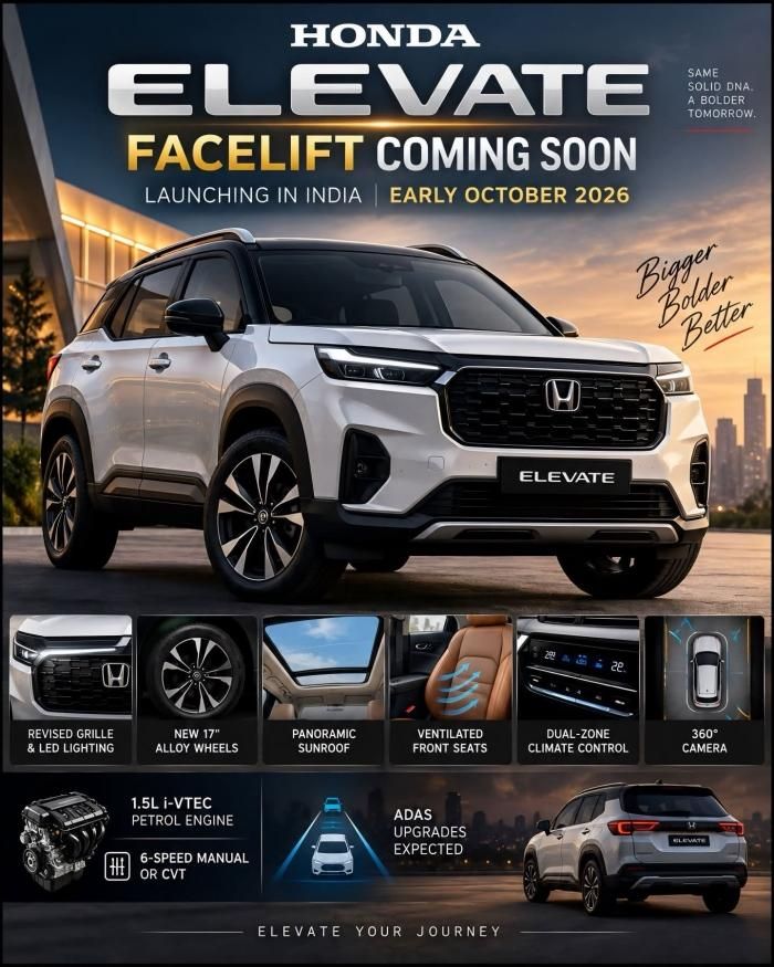 Honda chưa công bố cụ thể những nâng cấp dành cho Elevate facelift.