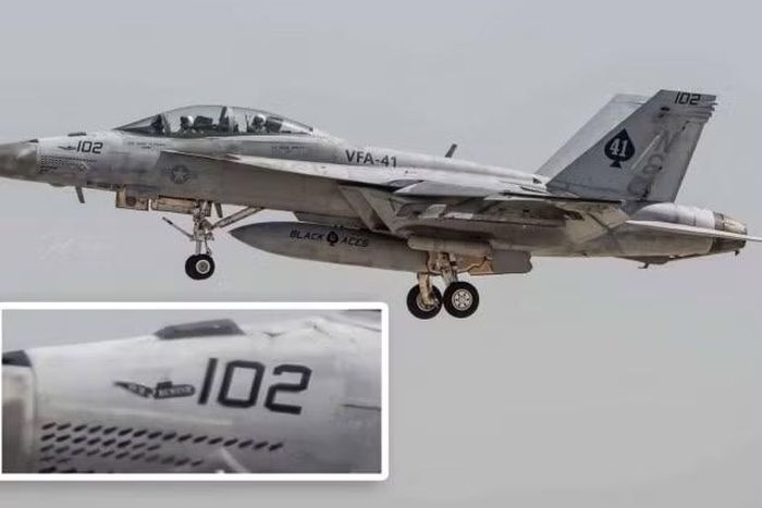 Chiếc tiêm kích nói trên thuộc Phi đội Chiến đấu 41 (VFA-41) của Hải quân Mỹ. Theo các nguồn giám sát chuyên biệt, vụ tấn công có liên quan đến một tàu ngầm thuộc lực lượng vũ trang Iran.