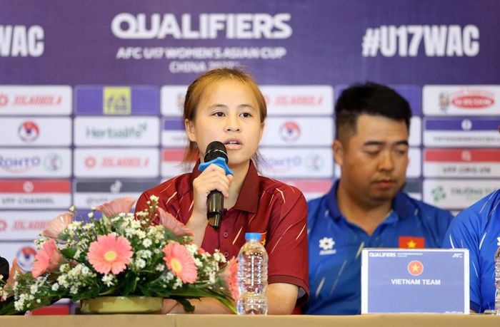 Đội trưởng Đỗ Thị Hà Vi chia sẻ quyết tâm của U17 nữ Việt Nam trước vòng loại U17 nữ châu Á 2027