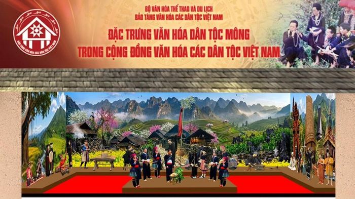 Điểm nhấn của không gian trưng bày là chủ đề “Sắc màu văn hóa dân tộc Mông ở Việt Nam và văn hóa vùng núi cao phía Bắc Việt Nam". Ảnh: Bảo tàng Văn hóa các dân tộc Việt Nam