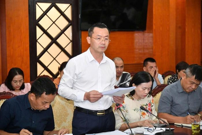 Phó Giám đốc Sở VHTTDL Hà Nội Phạm Xuân Tài phát biểu tại buổi làm việc