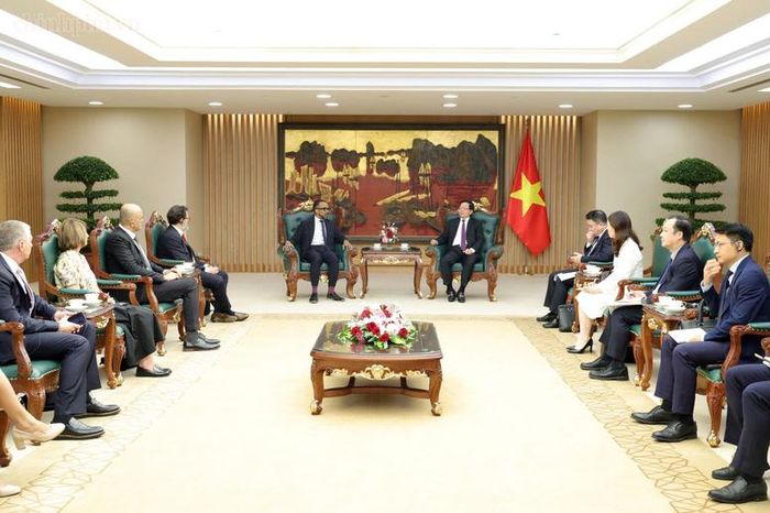 Ông Cris Turner, Phó Chủ tịch toàn cầu về quan hệ Chính phủ và chính sách công của Google bày tỏ mong muốn tiếp tục tăng cường quan hệ đối tác với Việt Nam - Ảnh: chinhphu.vn/Gia Huy