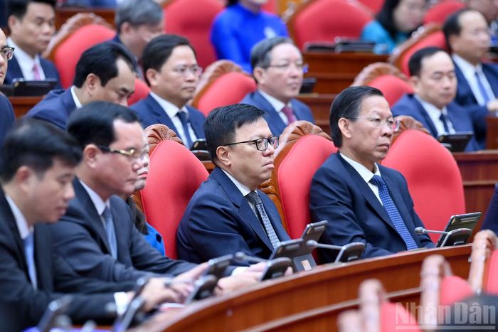 Các đại biểu dự phiên khai mạc hội nghị.