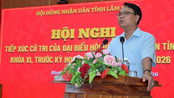 Phó Bí thư Thường trực Tỉnh ủy Đặng Hồng Sỹ phát biểu. (Ảnh: QUÝ NGỌC)