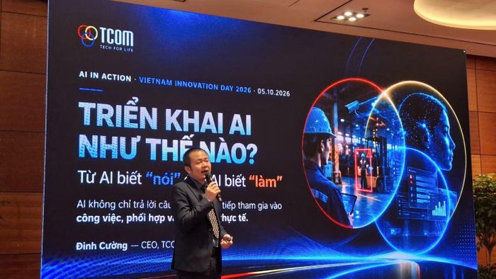 Ông Đinh Quốc Cường, CEO TCOM Corporation. (Ảnh QUANG HUY)
