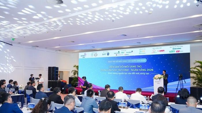 Diễn đàn Đổi mới sáng tạo trong lĩnh vực tài chính-ngân hàng năm 2026 với chủ đề “Khơi thông nguồn lực cho đổi mới sáng tạo” thu hút nhiều chuyên gia, lãnh đạo ngân hàng tham gia. (Ảnh: Việt Phong)