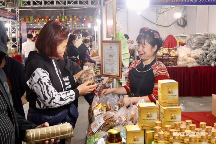 Quang cảnh Hội chợ triển lãm hàng công nghiệp nông thôn tiêu biểu khu vực phía Bắc. Ảnh: baohaiphong.vn