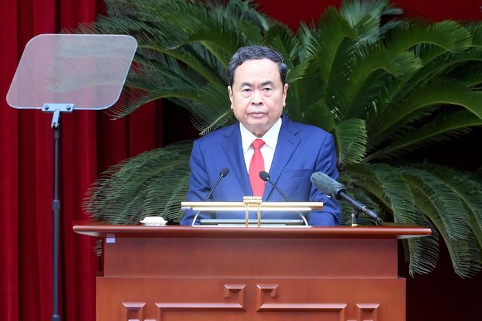  Chủ tịch Quốc hội Trần Thanh Mẫn phát biểu tại Hội nghị.