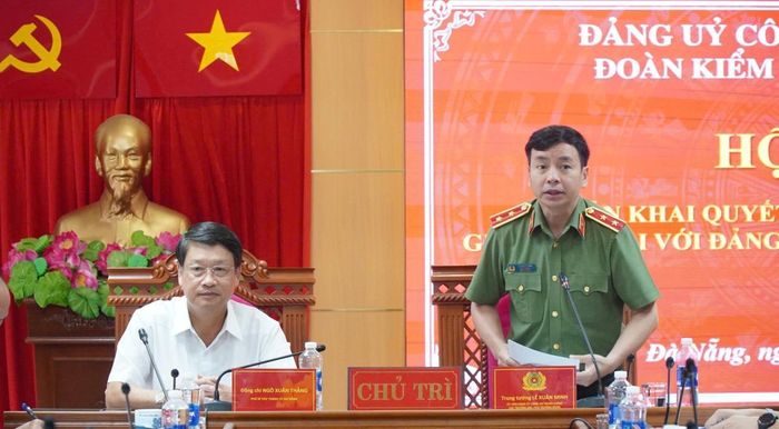 Trung tướng Lê Xuân Minh đánh giá cao công tác chuẩn bị báo cáo của Đảng ủy Công an TP Đà Nẵng