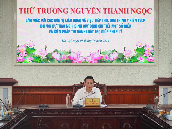 Thứ trưởng Nguyễn Thanh Ngọc kết luận buổi làm việc.