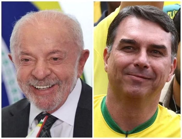 Tổng thống Brazil Luiz Inacio Lula da Silva (trái) và Thượng nghị sĩ Flavio Bolsonaro (phải). (Ảnh: Reuters)