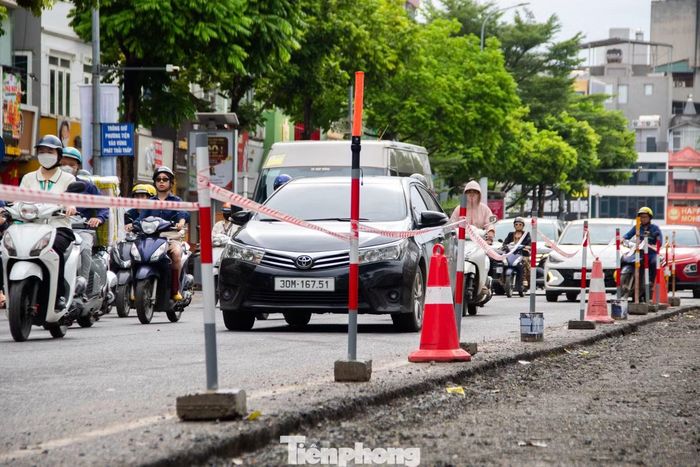Ùn ứ xuất hiện cục bộ trên đoạn từ số nhà 34 đến nút giao Hoàng Cầu.