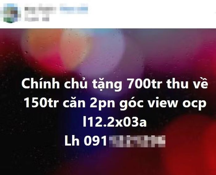 Nhiều nhà đầu tư phải rao bán căn hộ với mức “cắt lỗ” từ vài trăm triệu đồng để thu hồi vốn, giảm áp lực trả nợ. Ảnh chụp màn hình.