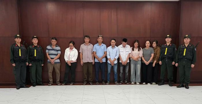 Các đối tượng liên quan tại cơ quan công an.
