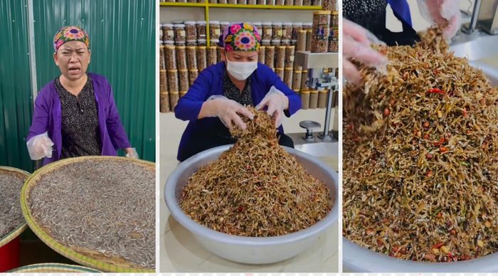 Mệ Huyền Quảng Trị tự tay chế biến sản phẩm