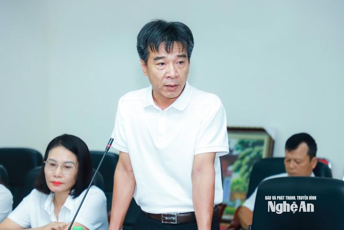 Đồng chí Ngô Nhật Lân - đảng viên Chi bộ Chuyên đề phát biểu ý kiến. Ảnh: Thành Duy