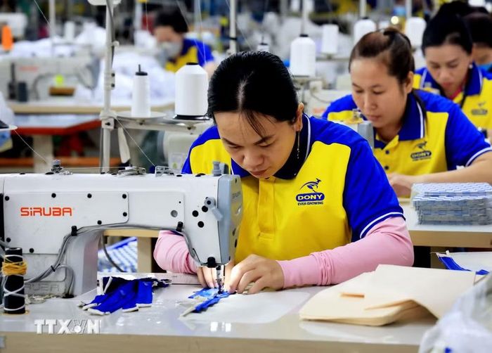 Việt Nam xuất khẩu chủ yếu sang Panama các mặt hàng gồm giày dép, điện thoại và linh kiện, máy tính và sản phẩm điện tử, dệt may. (Ảnh: Hồng Đạt/TTXVN)